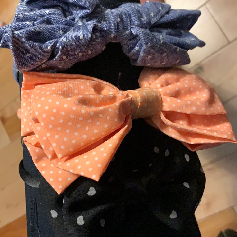 set of three patterned bow headbands